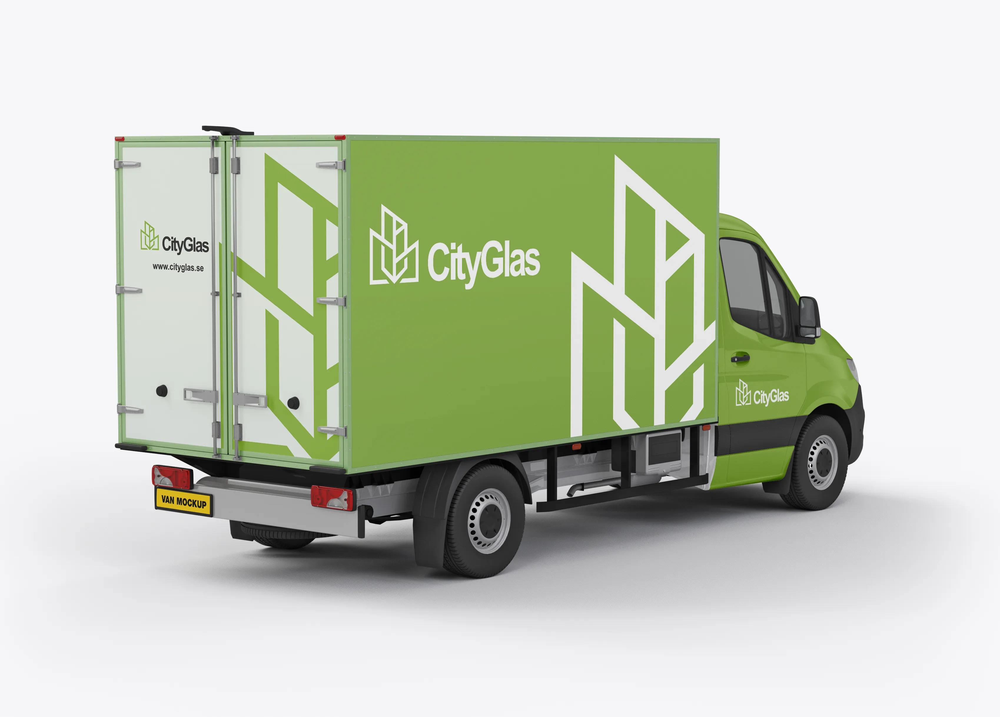 CityGlas branded vehicle — visual identity in the field
